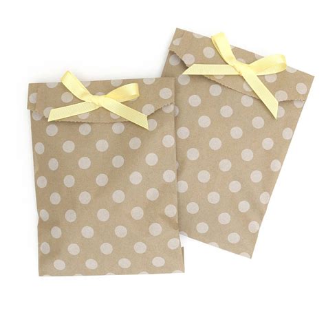 Patterned Brown Paper Party Bags By Peach Blossom