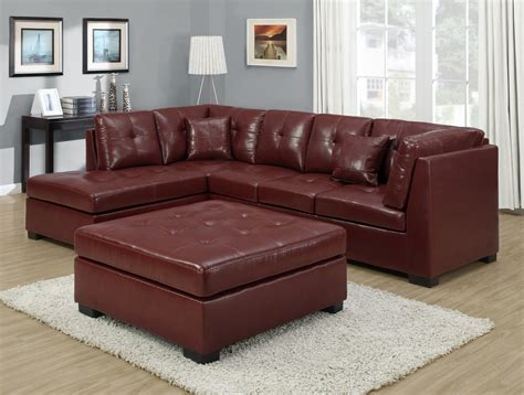 Maybe you would like to learn more about one of these? Sofa - Sectional / Red Bonded Leather | Leather sectional ...