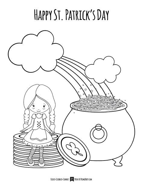 We love meeting interesting people and making new friends. Lucky Girl St. Patrick's Day Coloring Page ⋆ Primoparty