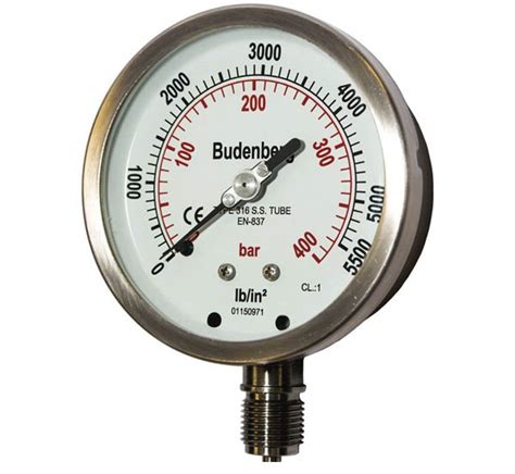 Pressure Gauge 100mm 250 Bar 12 Inch Bsp Bottom Connection