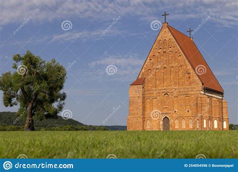 Zapyskis Lithuania July 20 2022 Early Gothic Red Brick Church Built