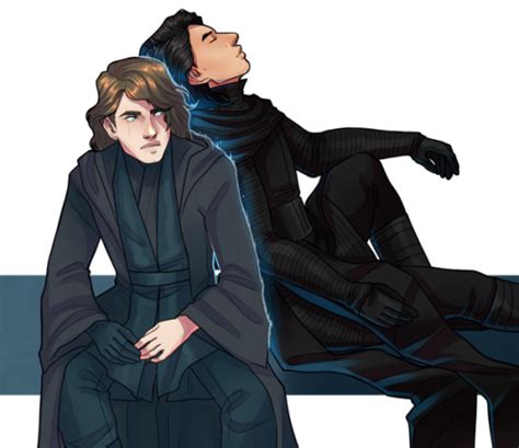 Kylo Ren And His Grandfather Anakin Skywalker By Aluckyartist