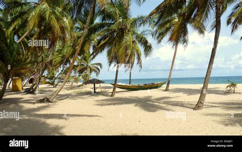 Tropical Beach Victoria Island Lagos Nigeria Stock Photo 74124709