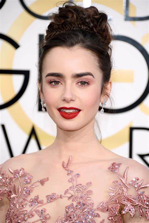 Lily Collinss 14 Best Beauty Moments On The Red Carpet Photos W