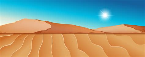 Dry Desert Landscape Scene 299268 Vector Art At Vecteezy
