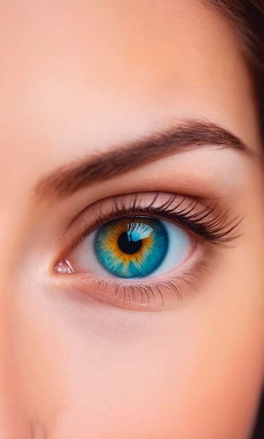 Premium Ai Image Closeup Of Human Blue Eye With Pupil