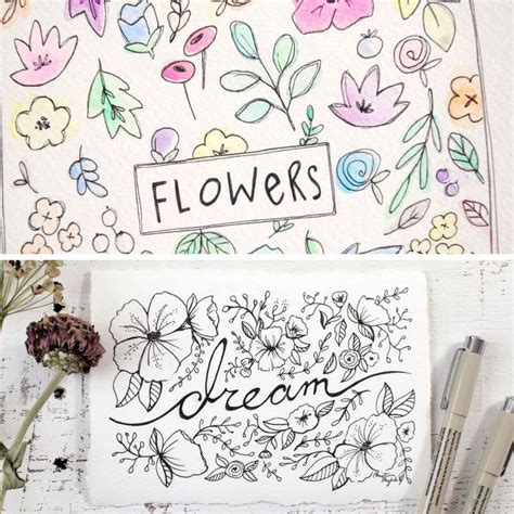 Easy Flower Doodles Video Tutorials To Show You How To Floral Up Your