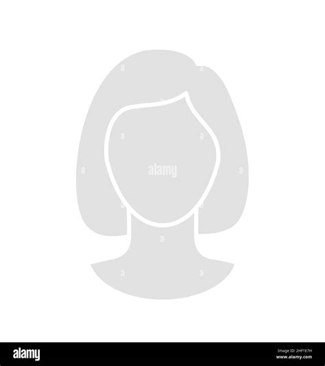 Simple Generic Light Gray Human Female Woman Head Outline Silhouette