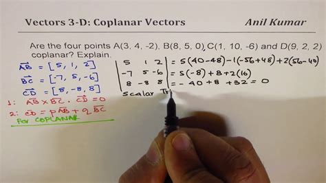 Are The Four Points Coplanar Vectors Strategy Triple Product And Linear