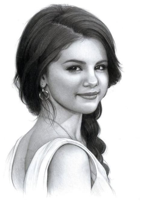Selena Gomez Selena Gomez Drawing Pencil Portrait Portrait