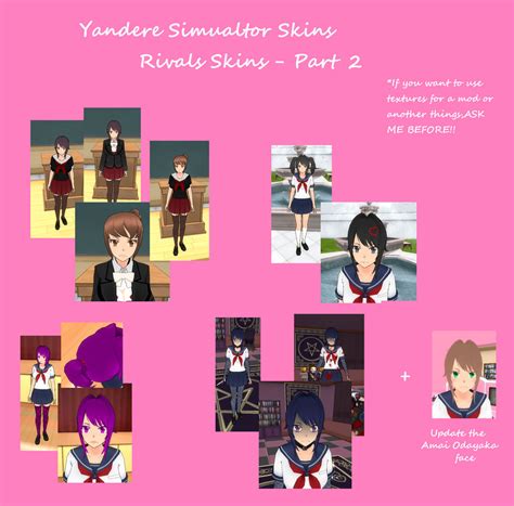 Yandere Simulator Skins Rivals Skins Part 2 By Hairblue On Deviantart