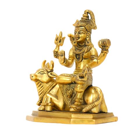 Shiva Nandi Brass Idol Hand Carved Brass Shiva Nandi Idol Buy On Ragaarts