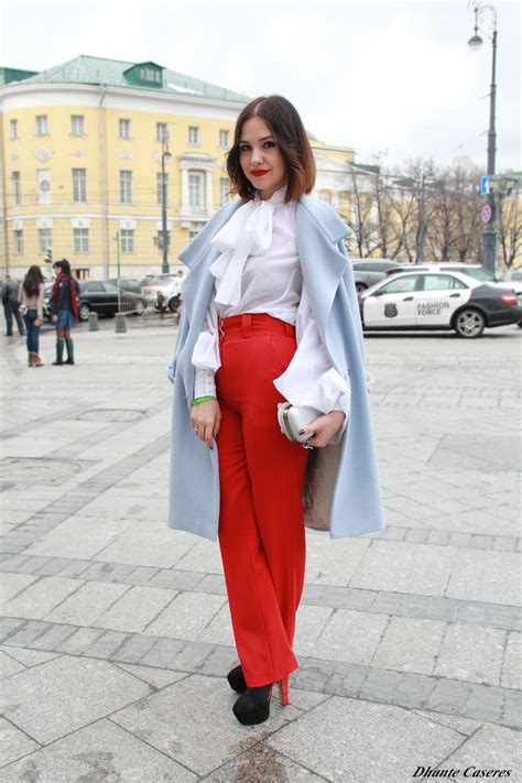 Street Style Mercedes Benz Fashion Week Russia 2013 Streetstyle Look Style Moscow Russia