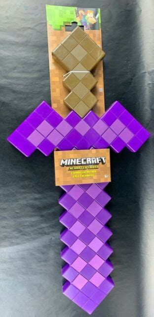 Minecraft Enchanted Sword Purple Mojang Role Play Tool New Toy Ebay