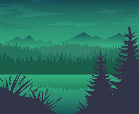 Free Forest River Background Vector Vector Art And Graphics