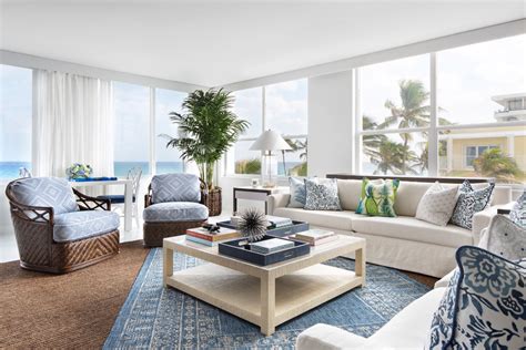 Ocean View Residence Palm Beach Fl Beach Style Living Room New