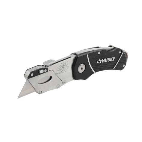 Husky 45 In Folding Retractable Lock Back Utility Knife 97212 The