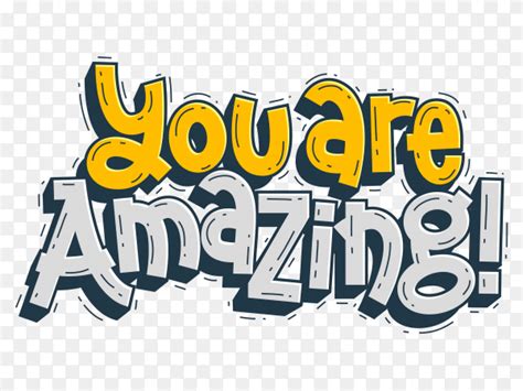 You Are Amazing Lettering Doodle Hand Drawn On Transparent Background