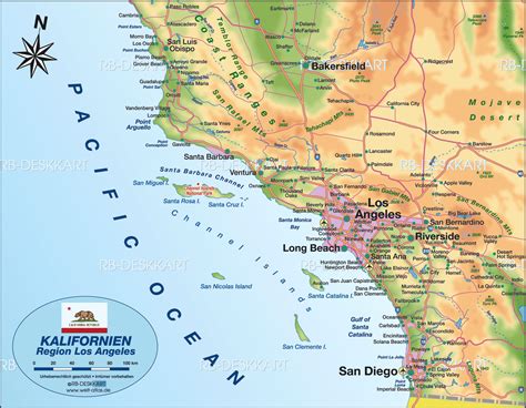Los Angeles Map In Usa