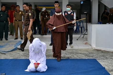 Indonesia S Aceh Unveils New Female Flogging Squad Daily Mail Online