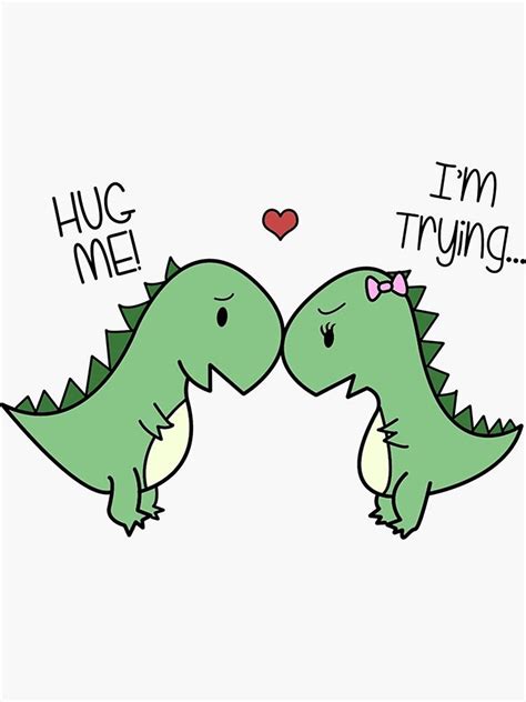 Dino Love Hug Me By Charsheee Cute Couple Sketches Cute Sketches