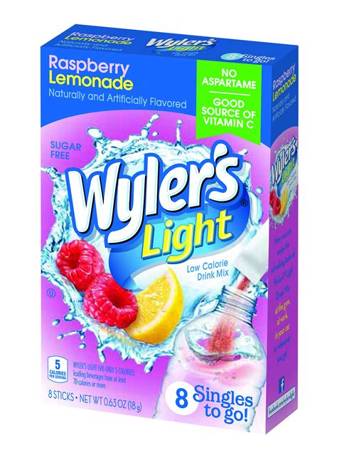 Wylers Light Singles To Go Powder Packets Raspberry