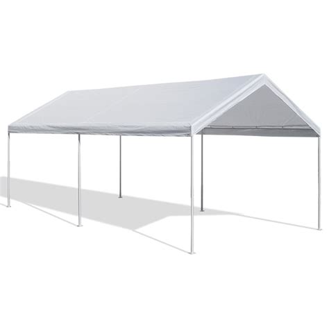 The domain carport offers protection from the elements for all yourstructured shelter needs. Caravan Canopy 10 X 20-Feet Domain Carport White Garage ...