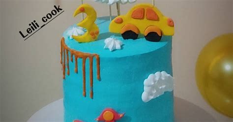 طرز تهیه کیک تولد ۳سالگی پسرم ساده و خوشمزه توسط Lahmadvand کوکپد