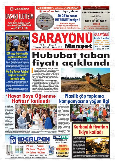 07 Haziran 2022 tarihli Saray Medya Gazete Manşetleri