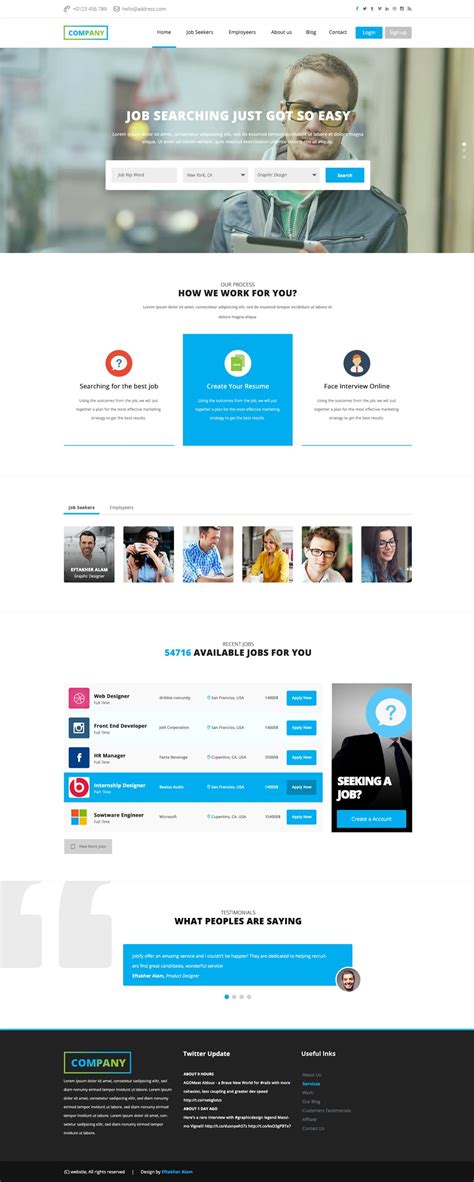Free Corporate And Business Web Templates PSD