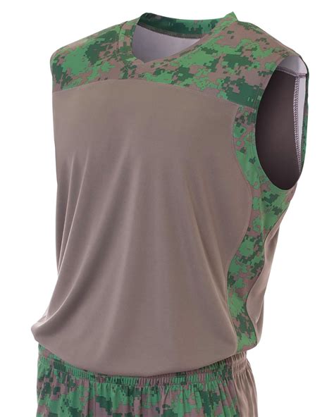 N2345 A4 Printed Camo Performance Muscle Shirt From 1511
