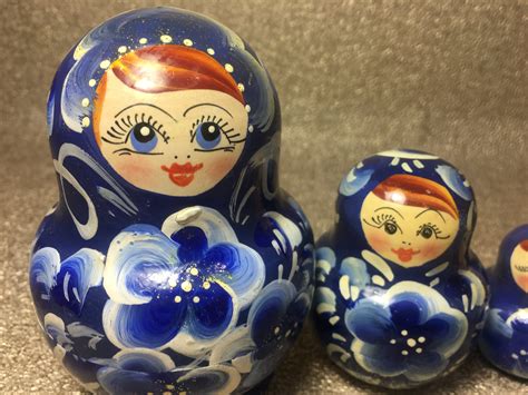 Russian Matryoshka Russian Nesting Doll Hand Painted Etsy