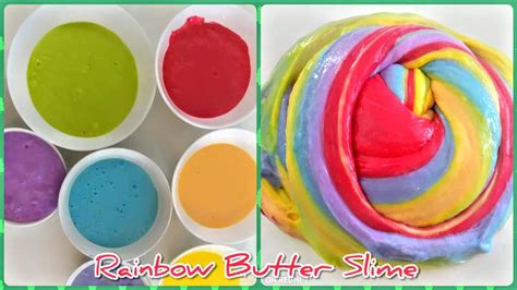 Rainbow Butter Slime Youtube