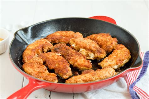 If there is not enough room, cook half, remove it from the pan and then add the other half. Mom's Pan-Fried Chicken - Lulu the Baker