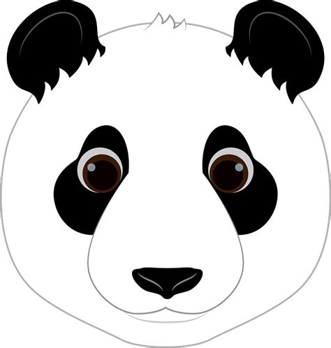 Cute Panda Face Clipart
