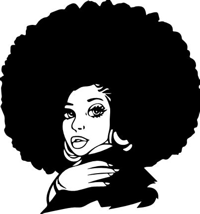 Afro Girl With Curly Hair Black Woman Free Svg File Svg Heart