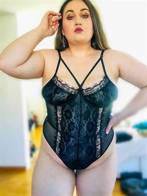C And C Lingerie Plus Size Black Sheer Lace Teddy