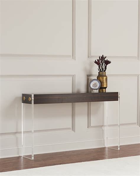John Richard Collection Aristar Acrylic And Wood Console Table Horchow