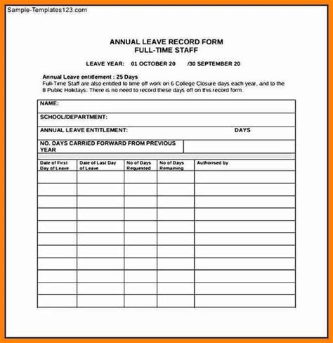 Job classification / level · all leave should also be recorded in the time and wages record for the relevant pay period. Vacation Time Request Form Template | Time off request form