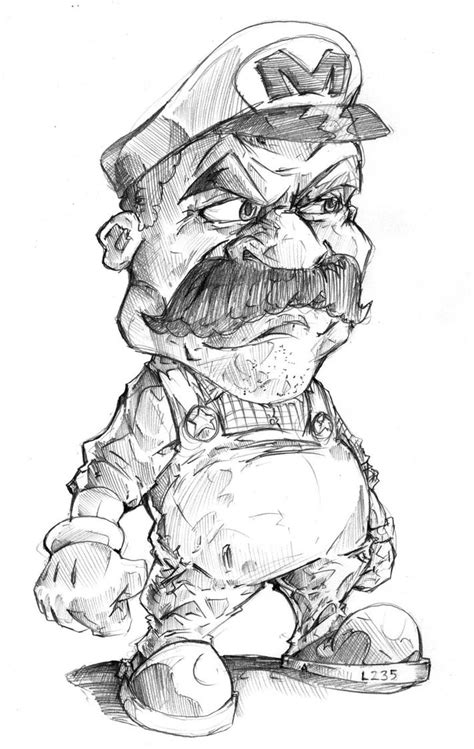 Mario Sketch By L235 On Deviantart
