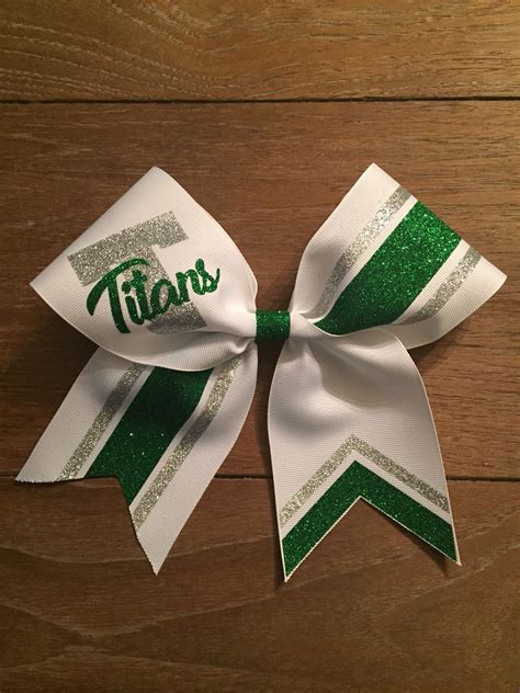 Cheer Bow Template Stripes And Titans Icon For Vinyl Heat Transfer 3
