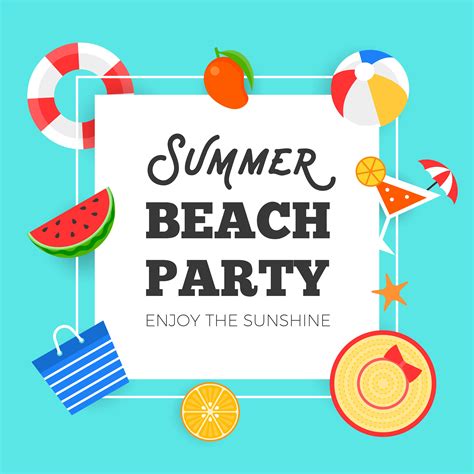 Summer Time Summer Beach Party Vector Illustration 541827 Vector Art