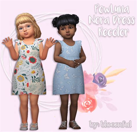 Bloomful Ccfinds Powluna58 Nora Dress Recolor Emily Cc Finds