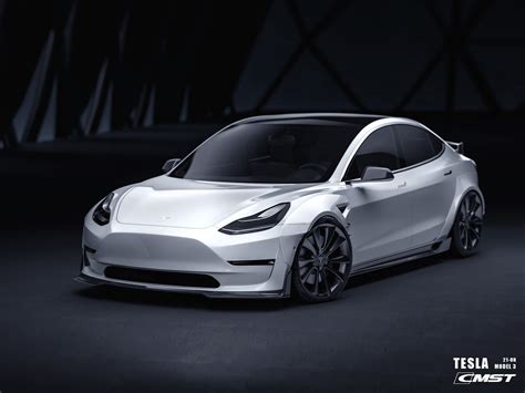 Cmst Carbon Fiber Body Kit Set For Tesla Model 3 Buy With Delivery Installation Affordable