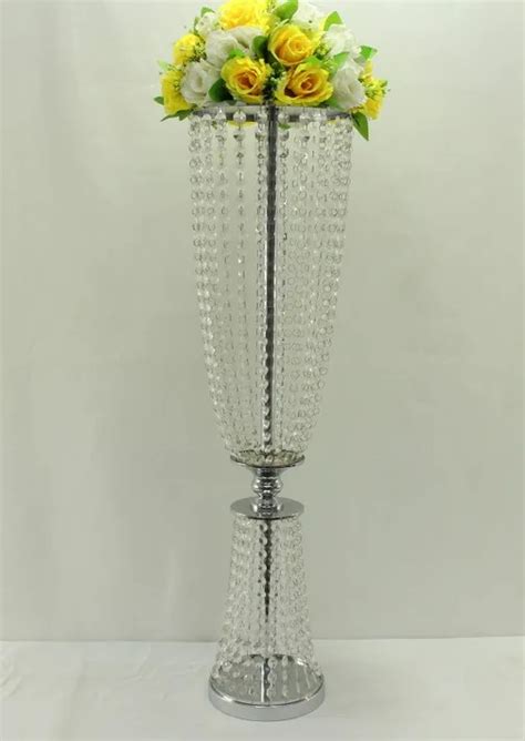 80cm Tall By 22cm Diameter Acrylic Crystal Table Centerpiece Flower