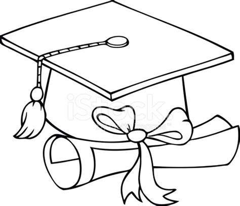 Black And White Graduation Hat With Diploma Stock Photos