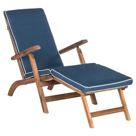 Get the best deals on wooden foldable patio chairs, swings & benches. Palmdale Folding Lounge Chair - Teak Brown / Navy ...