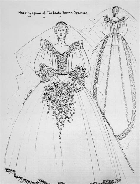 Princess Dianas Wedding Dress Designer Ripped Up Sketch To Avoid It Being Leaked And Added