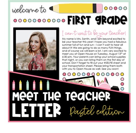 Meet the Teacher Letter//Back to School//Pastels | Letter to teacher, Meet the teacher, Teacher