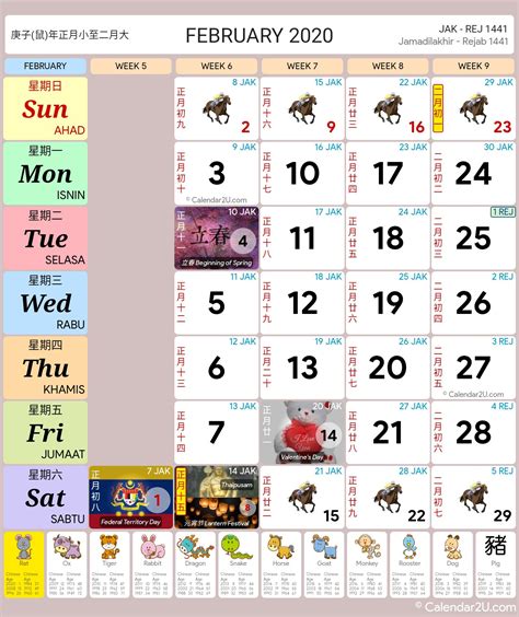 Kalender 2020 Malaysia